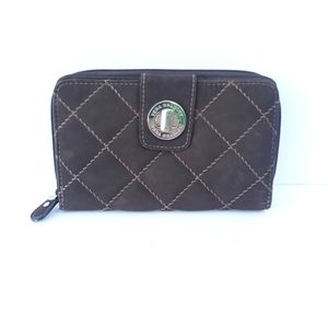 Vera Bradley brown quilted wallet.
